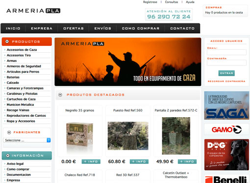 Tienda online Armeriapla.com