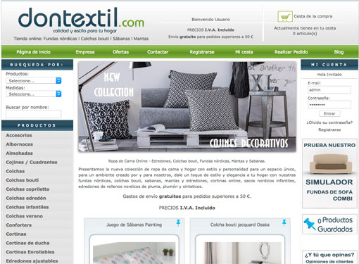 Tienda online Dontextil.com