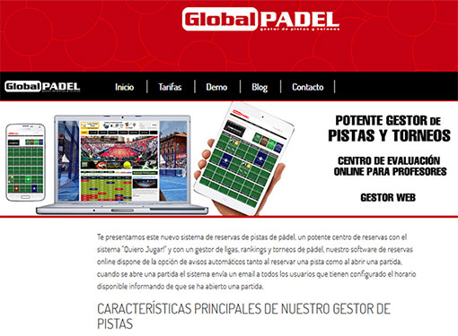 Reservas de pistas de Padel