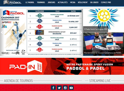 Página web Padbol France
