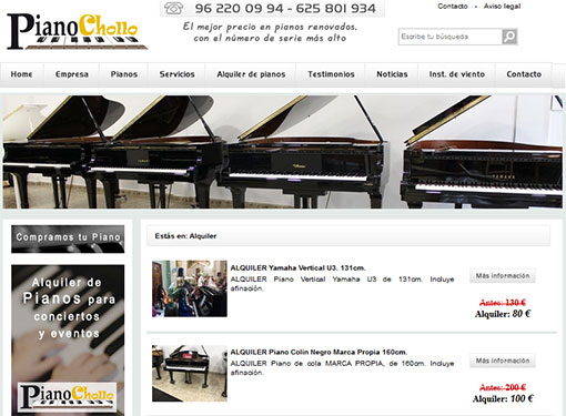 Página web Piano Chollo
