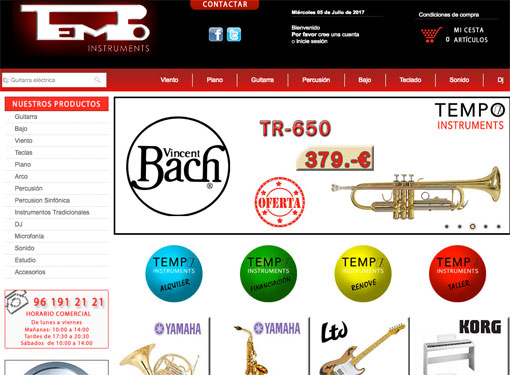 Tienda online de instrumentos musicales