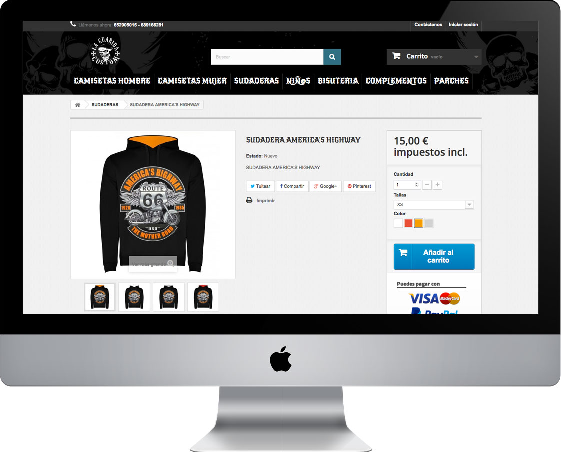 Comprar online camisetas moteros