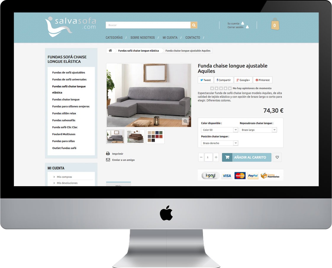 Comprar online fundas de sofá